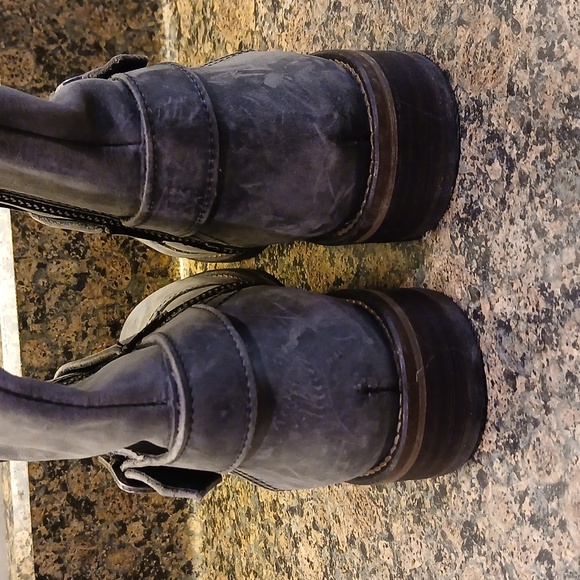 New Wolverine boots womens 5 gray vegan leather margot tall riding fall boho - Picture 5 of 8